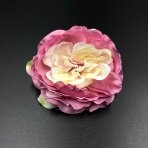 ±10cm rožinės ir gelsvos sp. medžiaginės gėlės žiedas, 1vnt.