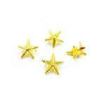 10mm aukso sp. žvaigždės formos, užlankstomos kniedės, 10g (apie 100vnt.)