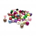 10mm blizgių stiklinių perlų mix, 150g (apie 125vnt.)