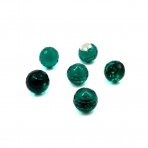 10mm smaragdinės sp. rutulio formos klijuojami kristalai, 5vnt.