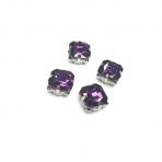 10mm violetinės sp. kristalai sidabro sp. rėmeliuose, 4vnt