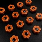 10x5mm oranžinės sp. gėlytės, 1vnt.