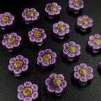 10x5mm violetinės sp. gėlytės, 1vnt.