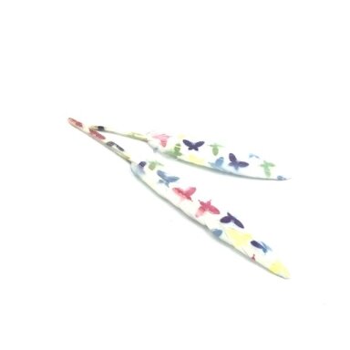 10-14cm baltos sp. plunksnos, 2vnt.