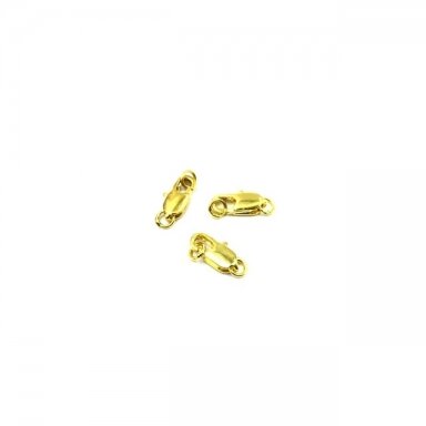 10mm aukso sp. užsegimai karabinai, 3vnt.