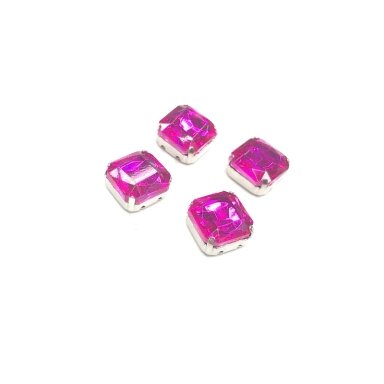 10mm ciklameno sp. kristalai sidabro sp. rėmeliuose, 4vnt