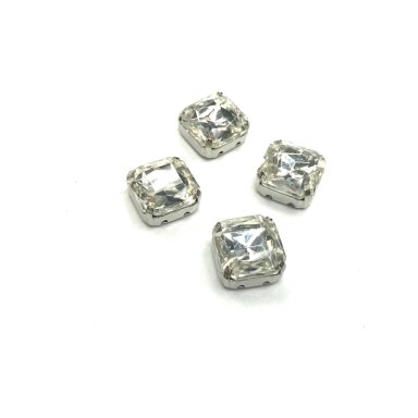 10mm crystal sp. kristalai sidabro sp. rėmeliuose, 4vnt