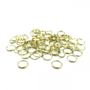 10mm dvigubi aukso sp. žiedeliai, 10g 10mm dvigubi aukso sp. žiedeliai, 10g