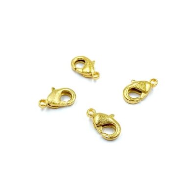 10mm matinis 18k aukso sp. nerūdijančio plieno karabinas, 1vnt. 10mm matinis 18k aukso sp. nerūdijančio plieno karabinas, 1vnt.