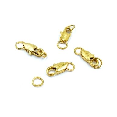 10mm matinis 18k aukso sp. nerūdijančio plieno karabinas, 1vnt. 10mm matinis 18k aukso sp. nerūdijančio plieno karabinas, 1vnt.