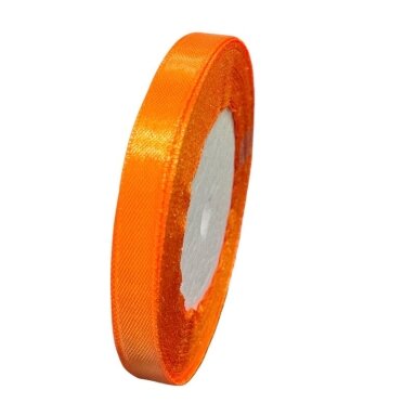 10mm oranžinės sp. atlasinė juostelė, ±20m