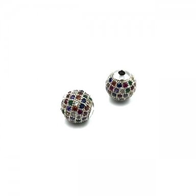 10mm sidabro sp. nerūdijančio plieno intarpas su cirkoniais, 1vnt. 10mm sidabro sp. nerūdijančio plieno intarpas su cirkoniais, 1vnt.