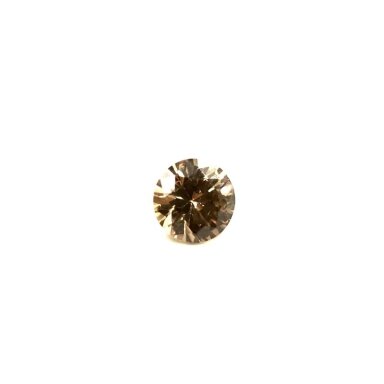 10mm šviesios dūminės sp. apvalus cirkonis, 1vnt.