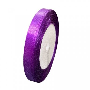10mm violetinės sp. atlasinė juostelė, ±20m