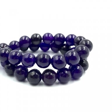 10mm violetinės sp. žadeitas, 40cm juosta