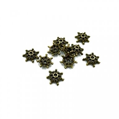 10mm žalvario sp. kepurėlės, 57vnt.