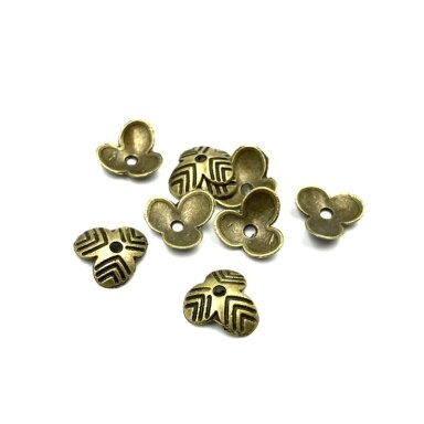 10mm žalvario sp. kepurėlės, 70vnt.