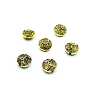 10x10mm aukso sp. intarpai, 12vnt.