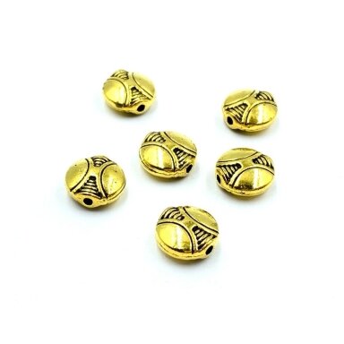 10x10mm aukso sp. intarpai, 13vnt.