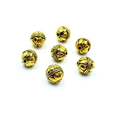 10x10mm aukso sp. intarpai, 7vnt.
