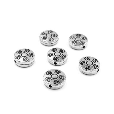 10x10mm sidabro sp. intarpai, 12vnt.