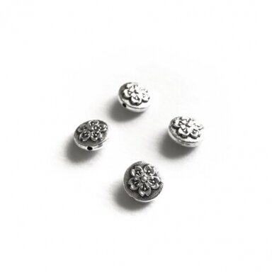 10x10mm sidabro sp. intarpai, 12vnt.