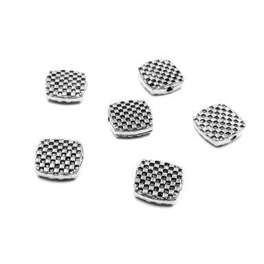 10x10mm sidabro sp. intarpai, 13vnt.