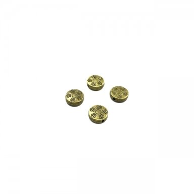 10x10mm žalvario sp. intarpai, 12vnt.