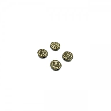 10x10mm žalvario sp. intarpai, 14vnt.