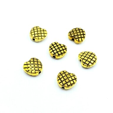 10x11mm aukso sp. intarpai, 12vnt.