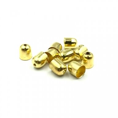 10x11mm aukso sp. kepurėlės, 10vnt.