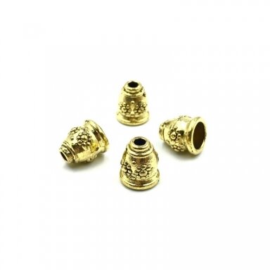 10x11mm aukso sp. kepurėlės, 8vnt.