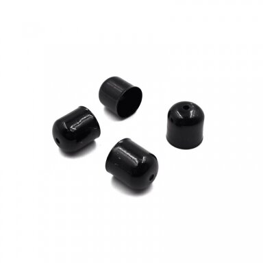 10x11mm juodos sp. kepurėlės, 10vnt.