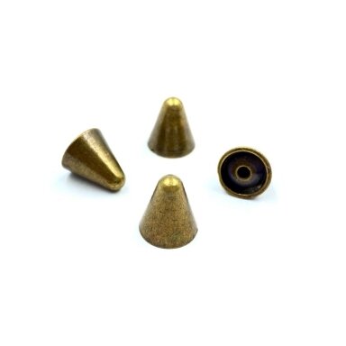 10x11mm žalvario sp. įkalamos kniedės, 10g (apie 28vnt.)
