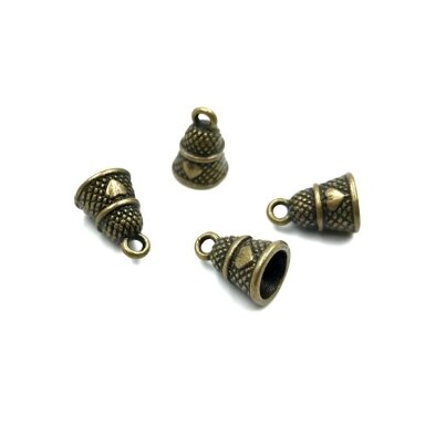 10x13mm žalvario sp. kepurėlės, 13vnt.