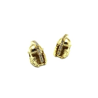 10x15mm aukso sp. nerūdijančio plieno intarpas su cirkoniais šalmas, 1vnt. 10x15mm aukso sp. nerūdijančio plieno intarpas su cirkoniais šalmas, 1vnt.