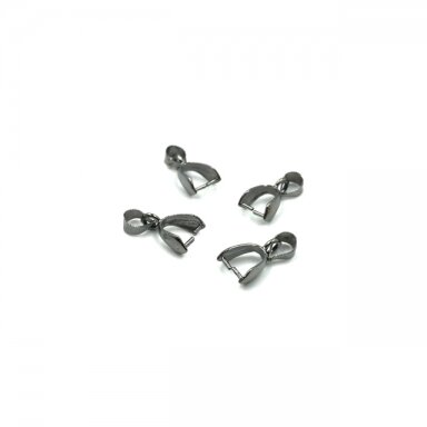 12x4mm juodintos sp. pakabukų laikiklis, 10vnt.