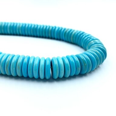 14x3mm žydros sp. disko formos hovlitas, 37cm juosta 14x3mm žydros sp. disko formos hovlitas, 37cm juosta