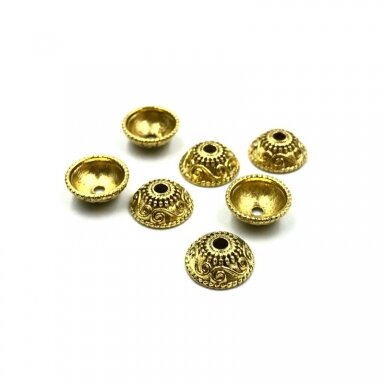 10x4mm aukso sp. kepurėlės, 32vnt.