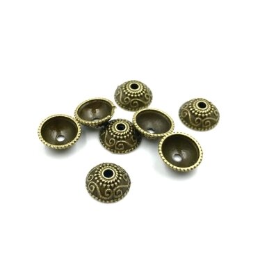 10x4mm žalvario sp. kepurėlės, 32vnt.
