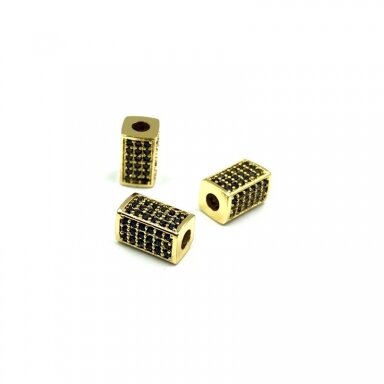 10x6mm aukso sp. nerūdijančio plieno intarpas su cirkoniais, 1vnt. 10x6mm aukso sp. nerūdijančio plieno intarpas su cirkoniais, 1vnt.