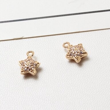 10x8mm 14k aukso sp. nerūdijančio plieno pakabukas žvaigždė, 1vnt. 10x8mm 14k aukso sp. nerūdijančio plieno pakabukas žvaigždė, 1vnt.