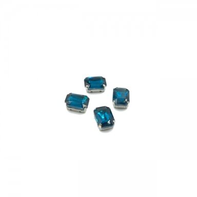14x10mm electric sp. kristalai sidabro sp. rėmeliuose, 4vnt.