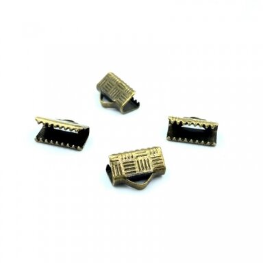 10x8mm žalvario sp. užbaigimo detalė juostelei, 31vnt.