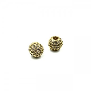 10mm aukso sp. nerūdijančio plieno intarpas su cirkoniais, 1vnt. 10mm aukso sp. nerūdijančio plieno intarpas su cirkoniais, 1vnt.
