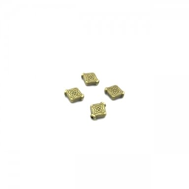 10x9mm žalvario sp. intarpai, 22vnt.