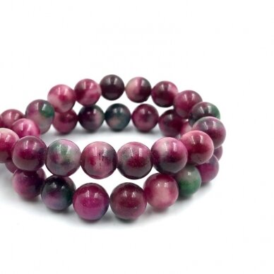 10mm bordo ir žalios sp. žadeitas, 40cm juosta 10mm bordo ir žalios sp. žadeitas, 40cm juosta