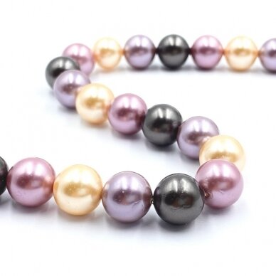 10mm mix sp. perlų masės karoliukai, 40cm juosta 10mm mix sp. perlų masės karoliukai, 40cm juosta