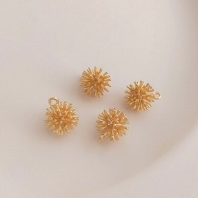 10x12mm 14k aukso sp. nerūdijančio plieno pakabukas, 1vnt.