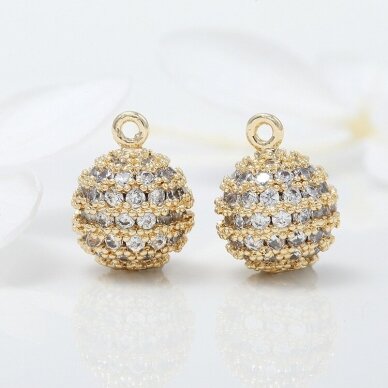 10x8mm 14k aukso sp. nerūdijančio plieno pakabukas, 1vnt.